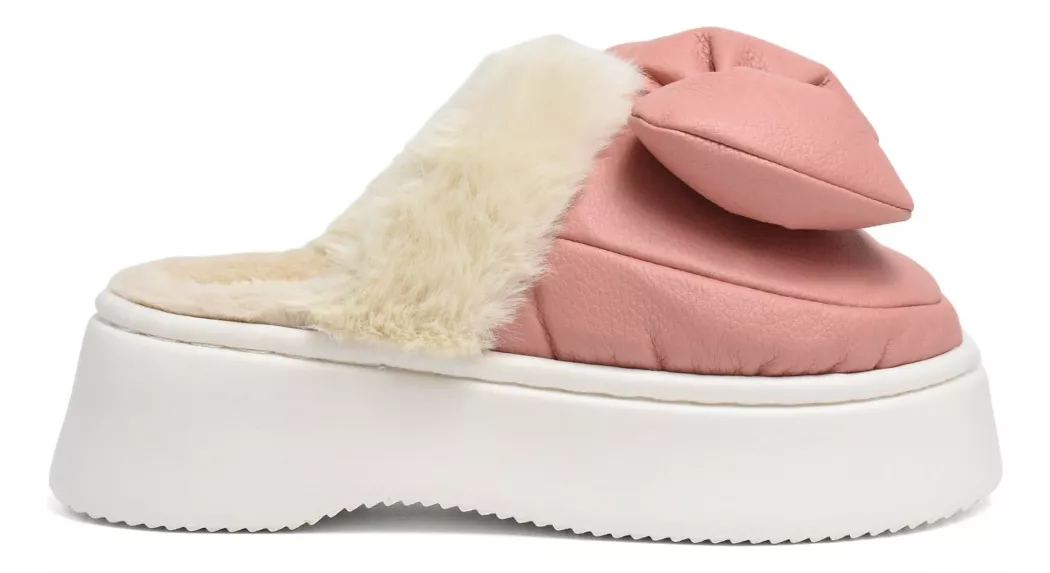 Pantufla Mujer Cerrado Plataforma Moño Importado Irun 2064