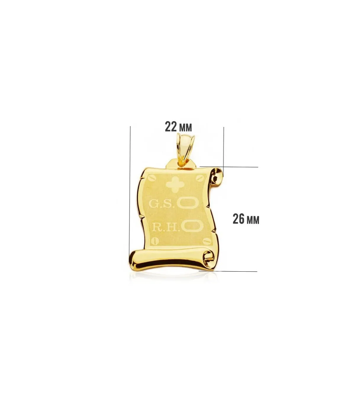 Parchemin RH Or Jaune 18K 26mm