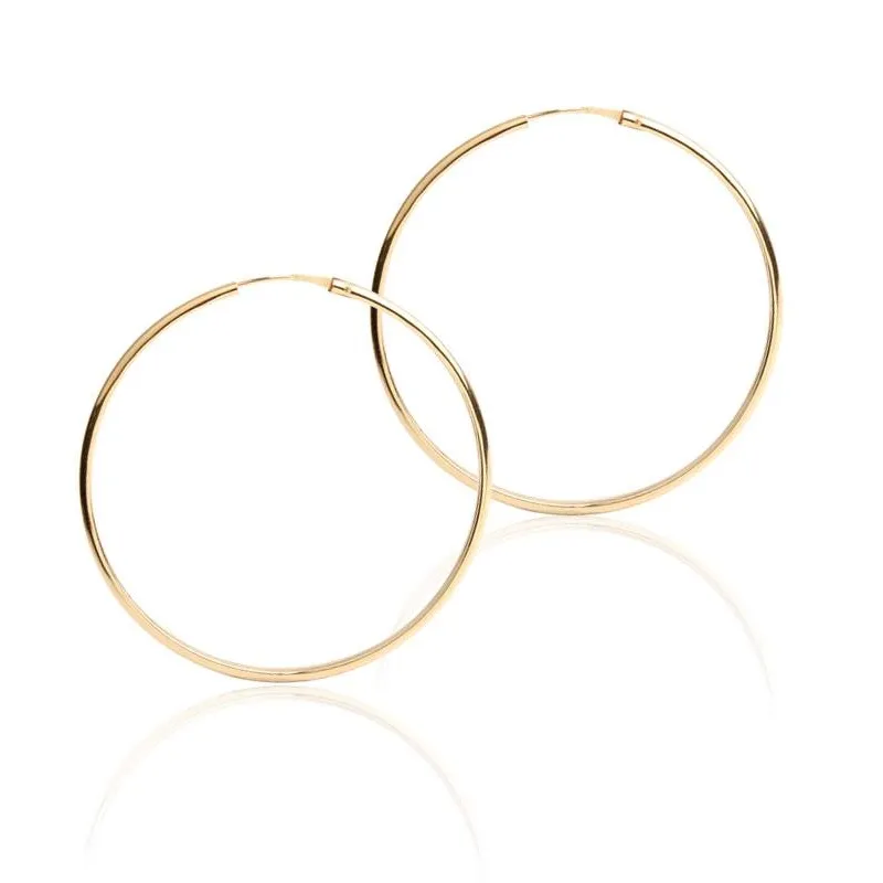 PENDIENTES ARO 38mm ORO 18K