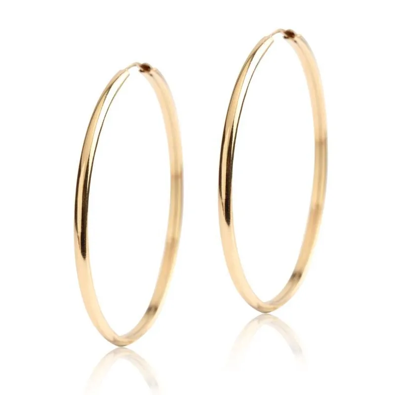 PENDIENTES ARO 38mm ORO 18K