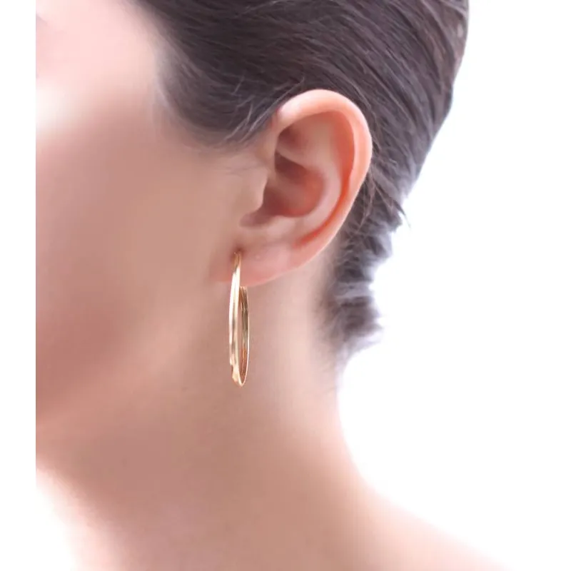 PENDIENTES ARO 38mm ORO 18K