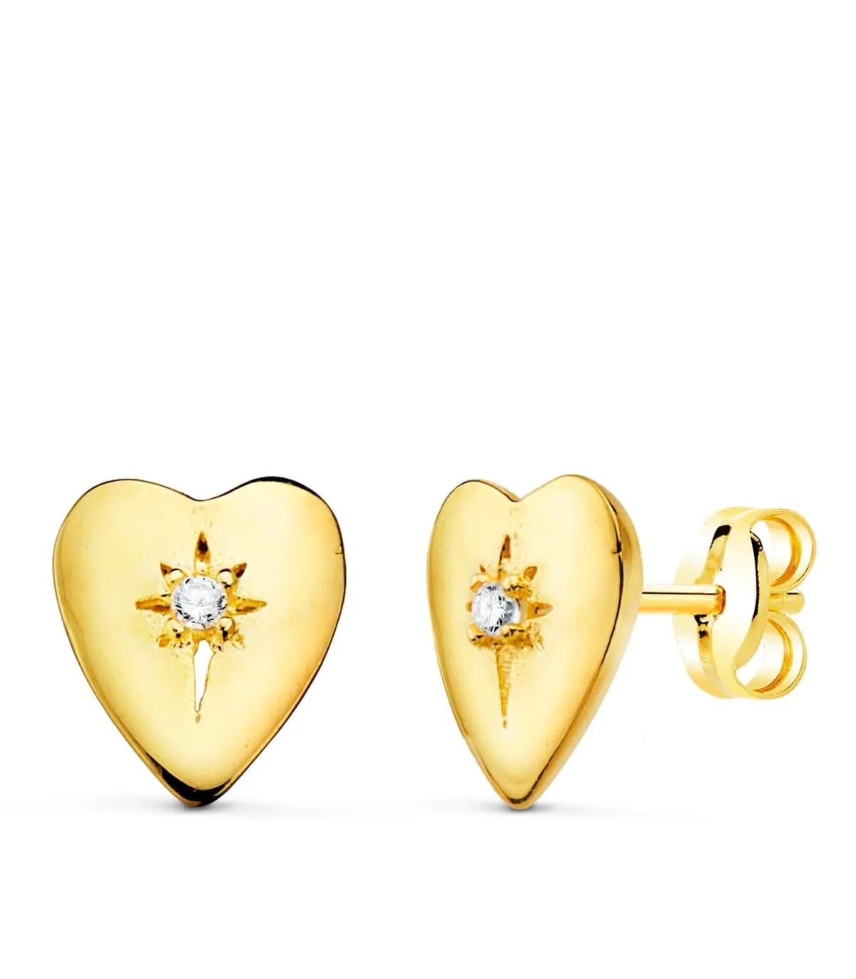 Pendientes Corazón Oro 18K Glam