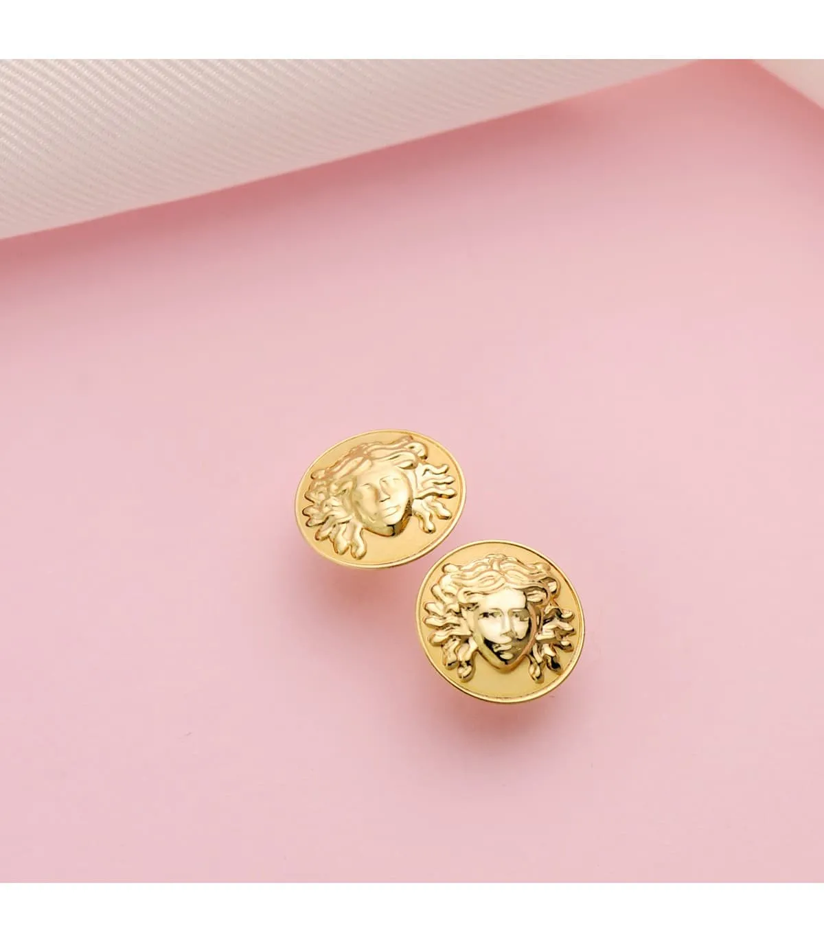 Pendientes Medusa Oro Amarillo 18K