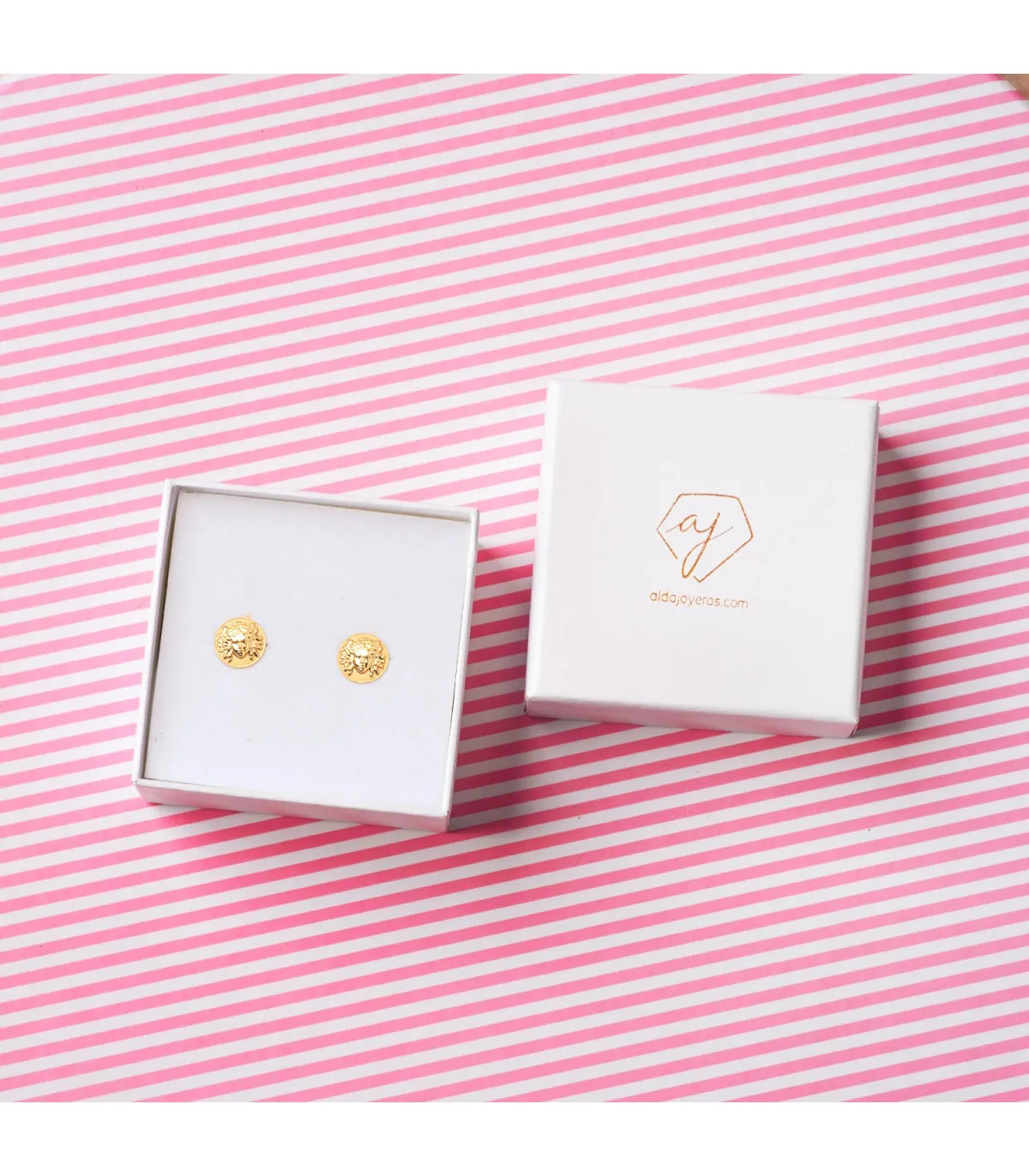 Pendientes Medusa Oro Amarillo 18K