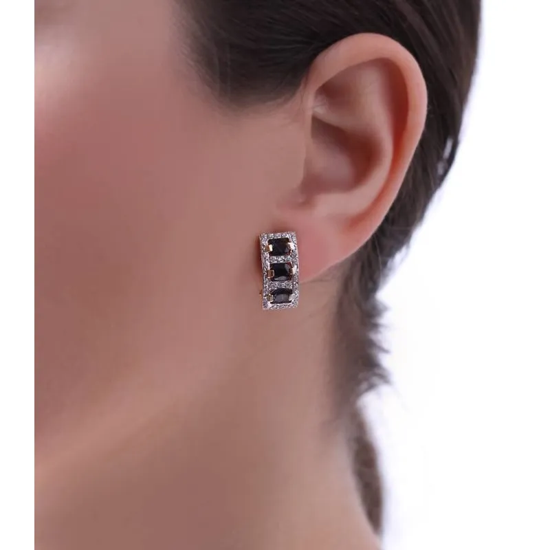 Pendientes Oro 18k con Zafiros