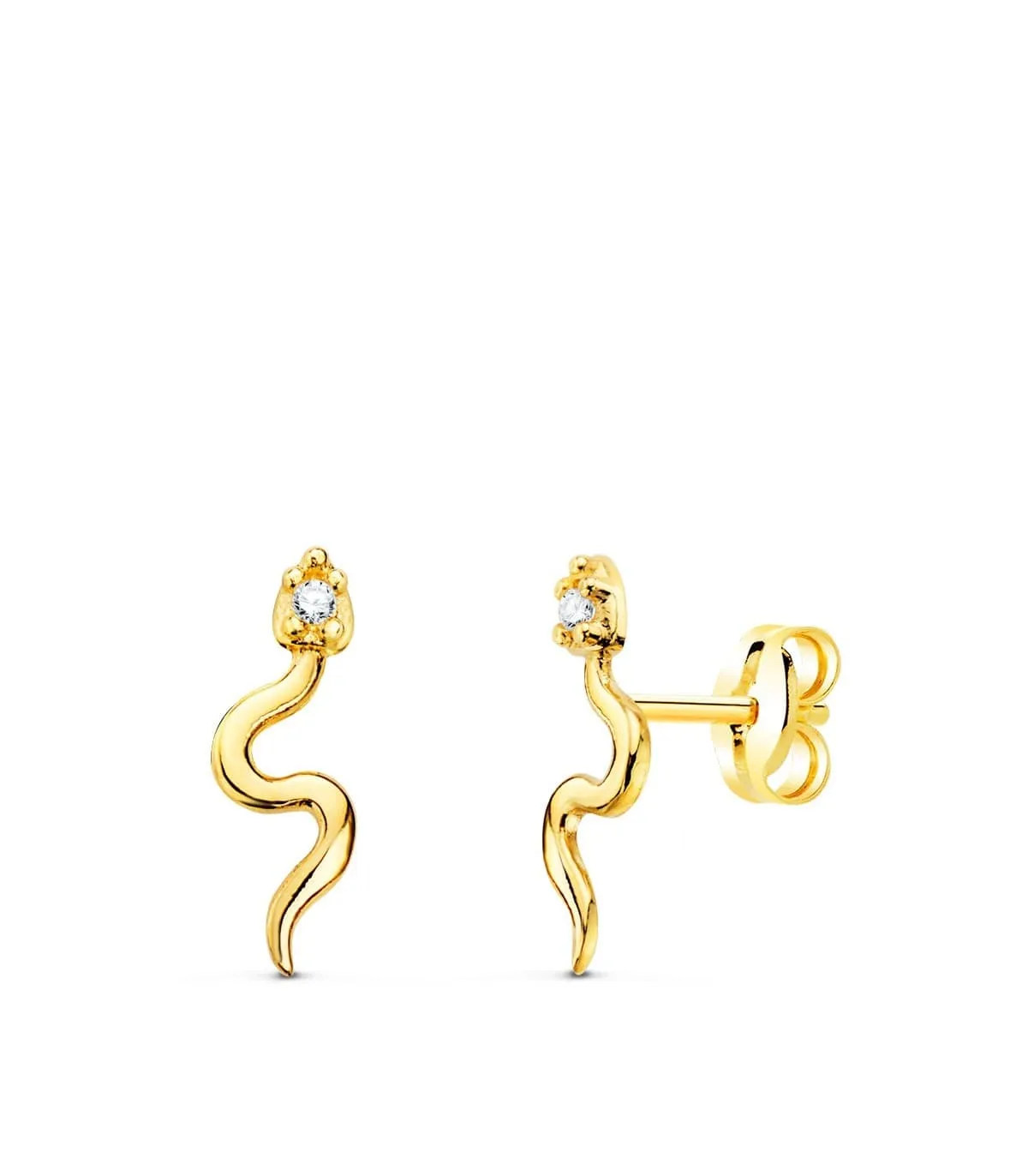 Pendientes Snake Oro Amarillo 18K