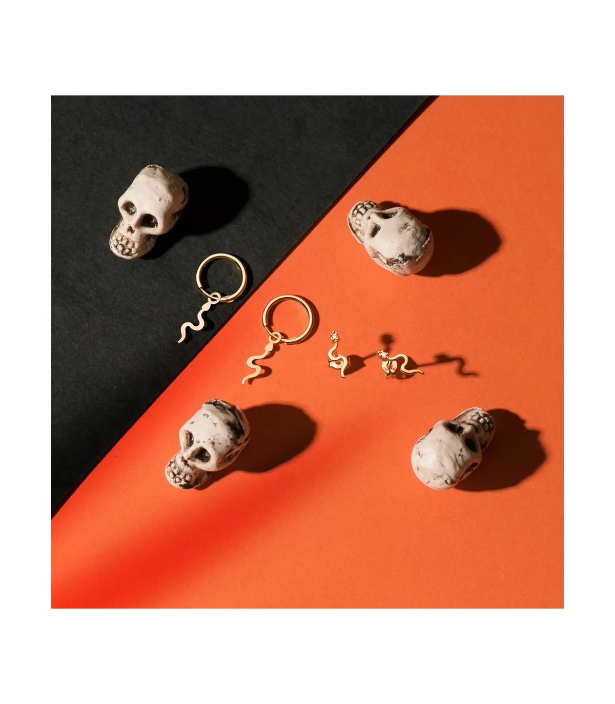 Pendientes Snake Oro Amarillo 18K