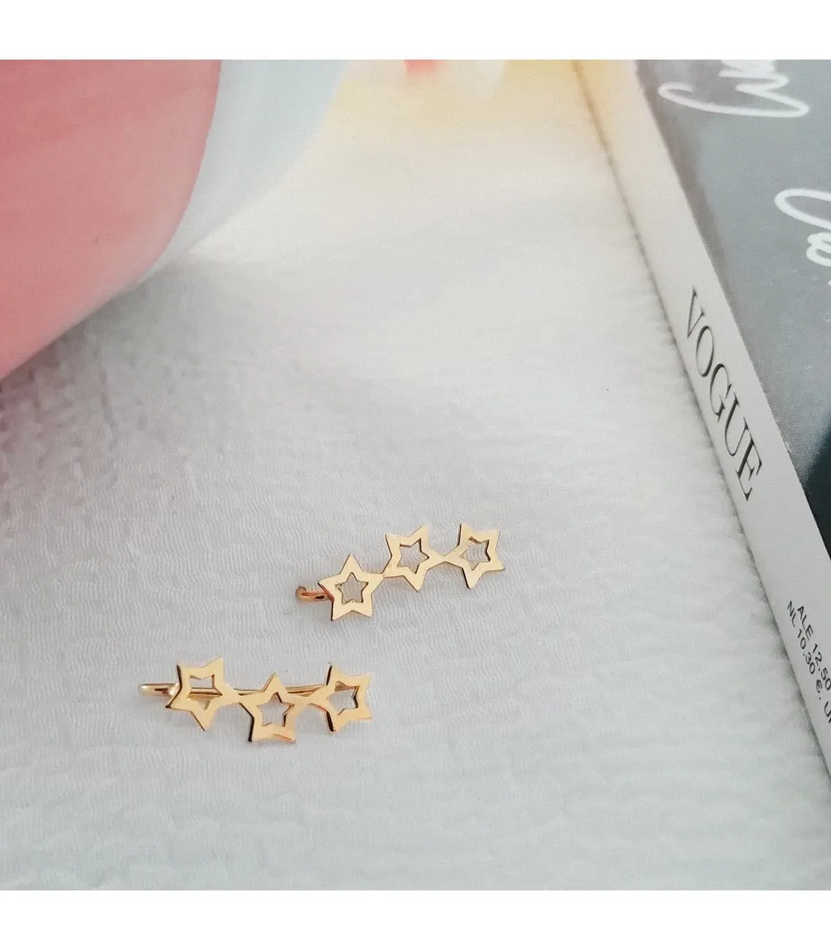 Pendientes Trepadores Estrellas Oro 18K