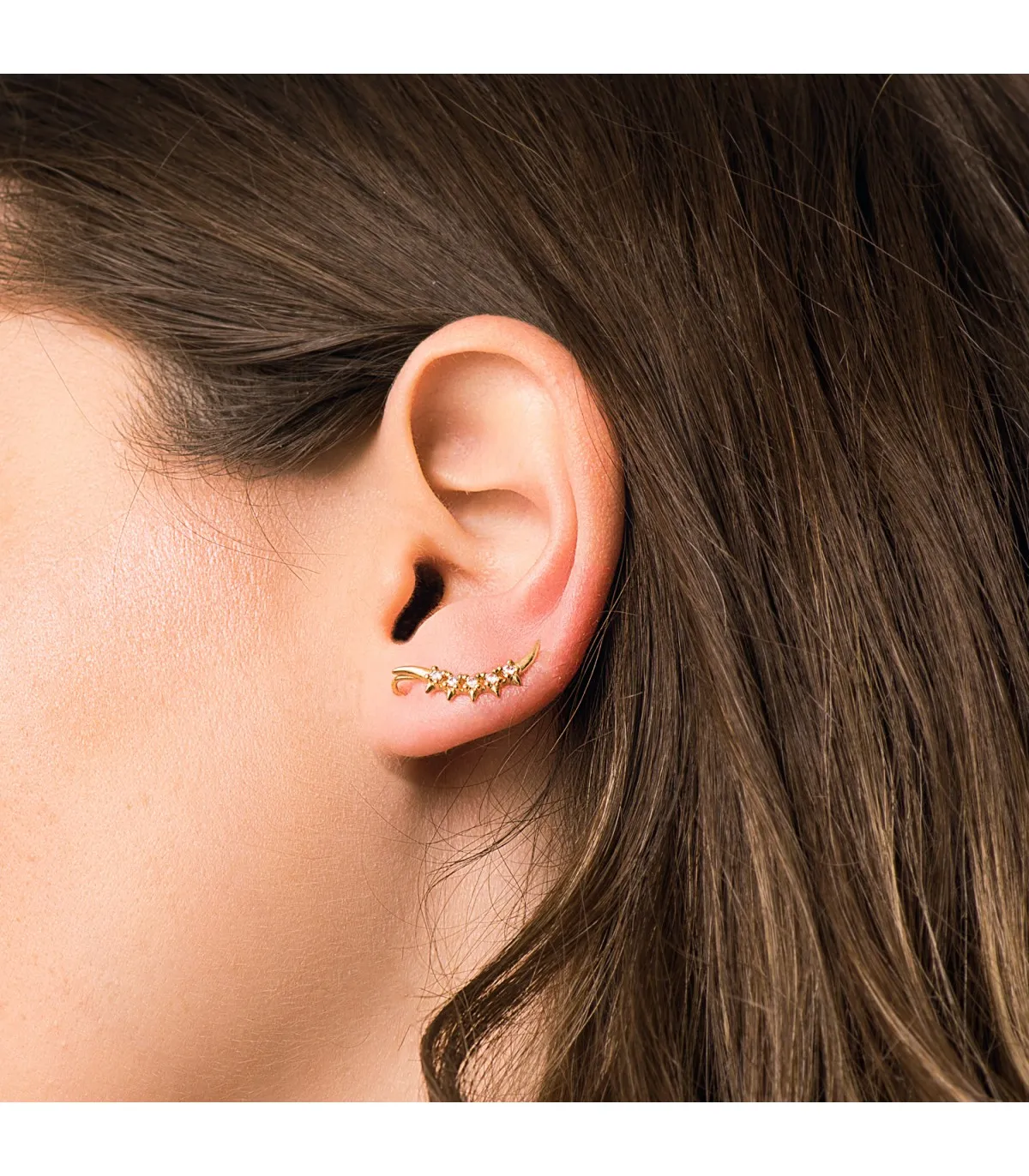 Pendientes Trepadores Peak Oro 18K