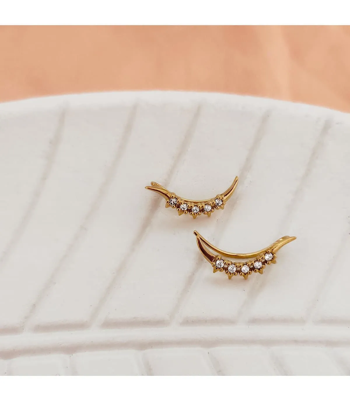 Pendientes Trepadores Peak Oro 18K