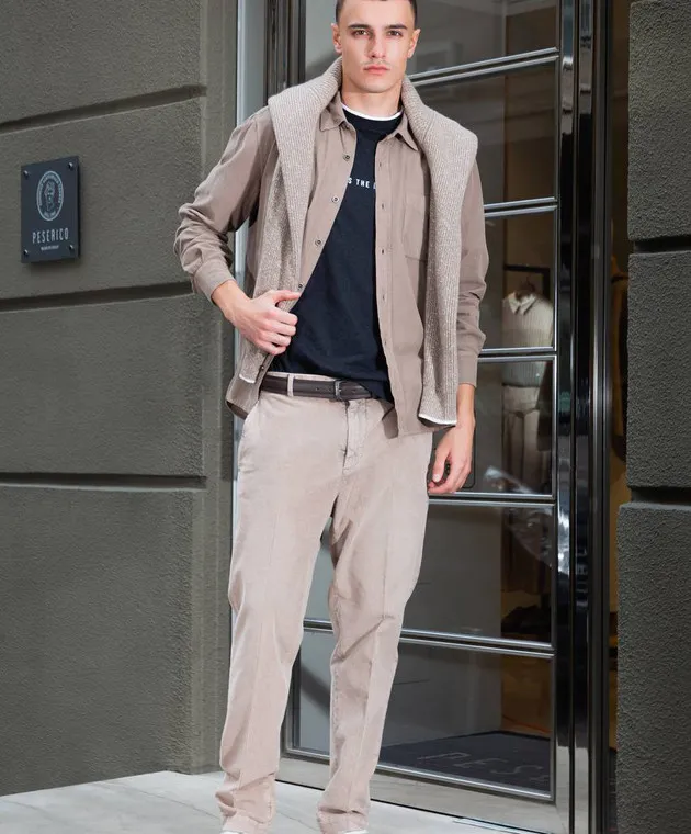 Peserico Beige corduroy pants