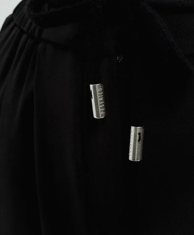 Peserico Black cargo pants with wool