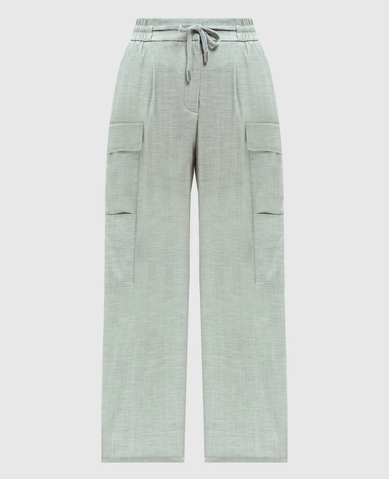 Peserico Gray cargo pants with wool