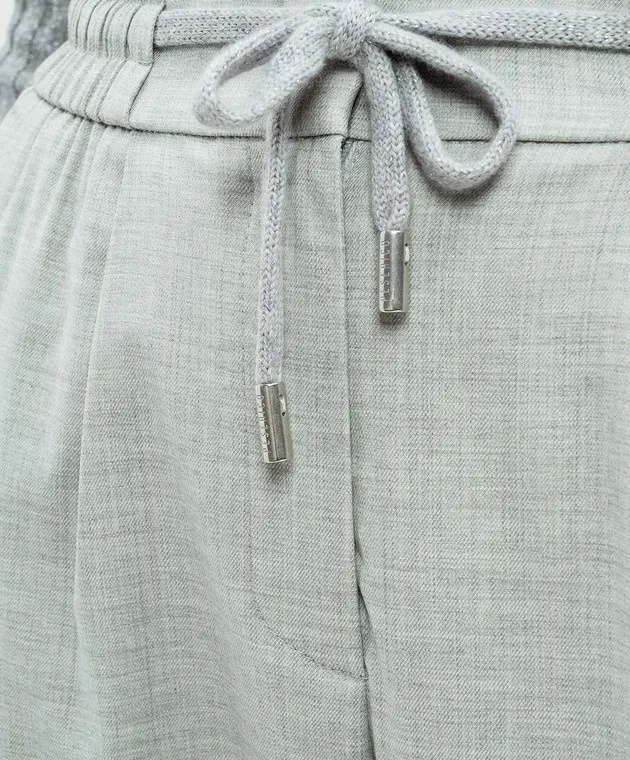 Peserico Gray cargo pants with wool