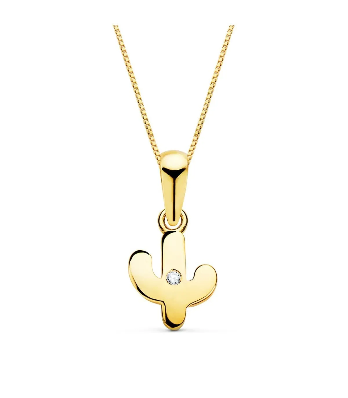 Petit Pendentif Or 18K Cactus