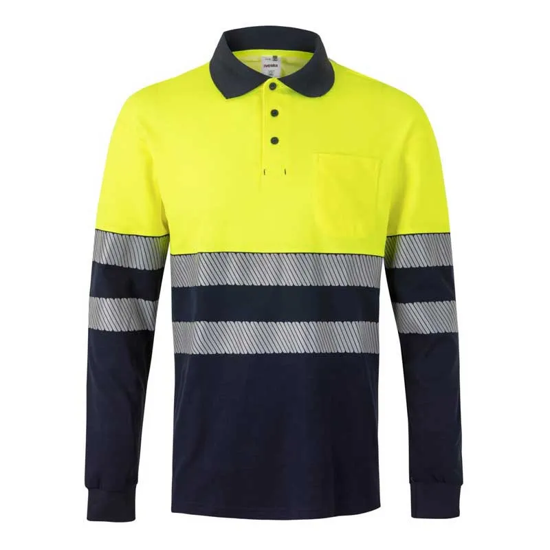 POLO AV BICOLOR MANGA LARGA CINTAS SEGMENTADAS  VELILLA