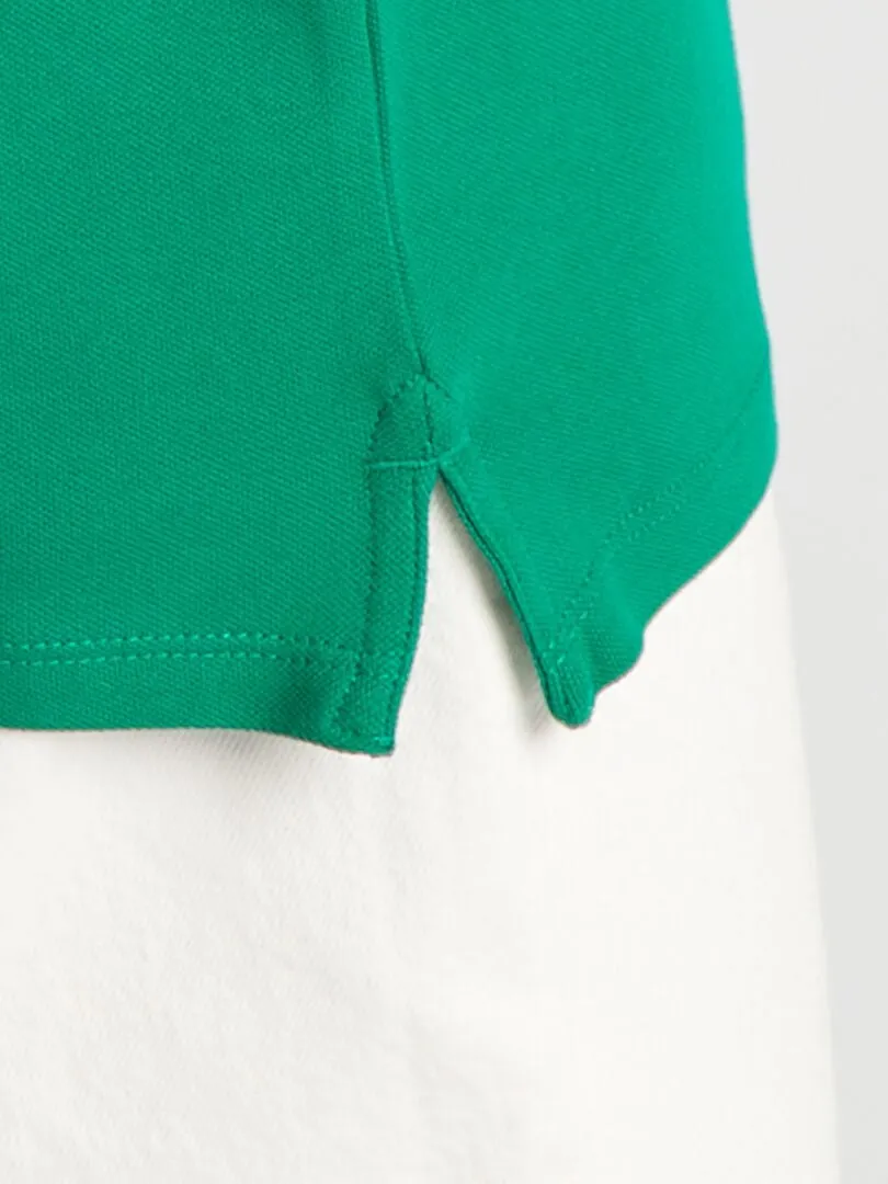 POLO COLORBLOCK DE PIQUé DE ALGODóN  VERDE