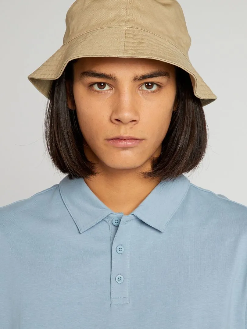 POLO DE MANGA CORTA DE ALGODóN  AZUL