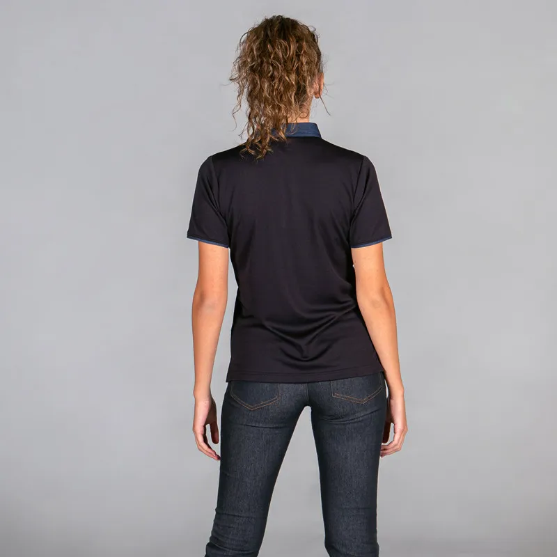 POLO DE MUJER NEGRO CON CUELLO TEJANO  GARY'S