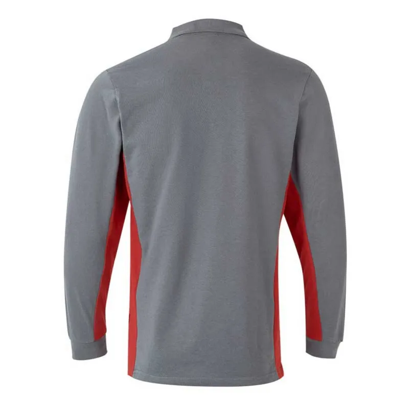 POLO MANGA LARGA GRIS BICOLOR  VELILLA