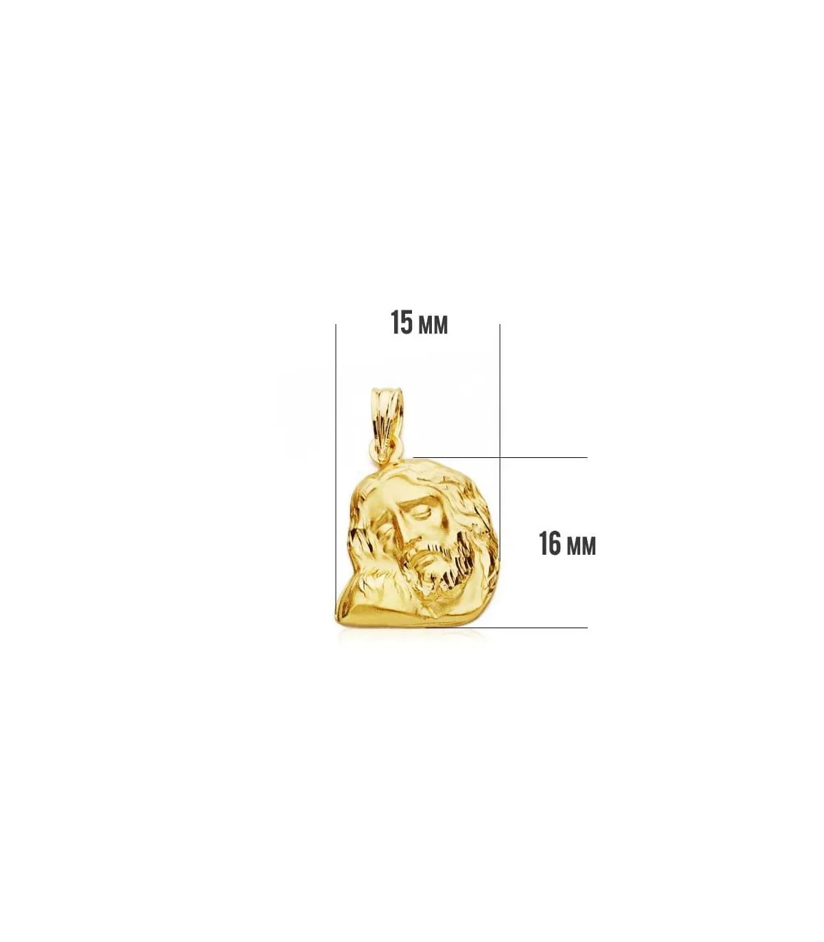Portrait Christ gisant 18K 16x15mm