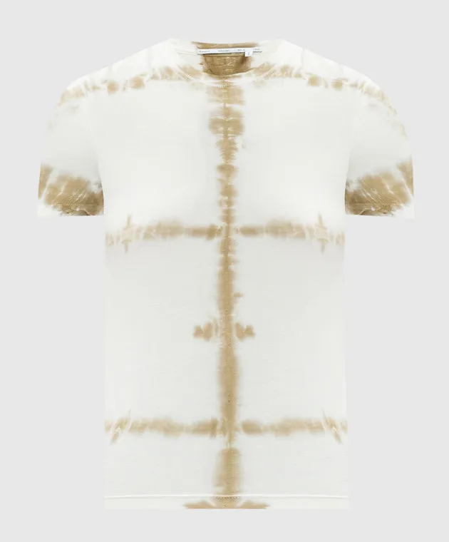 PROENZA SCHOULER BREWER WHITE TEE WITH TIEDYE EFFECT