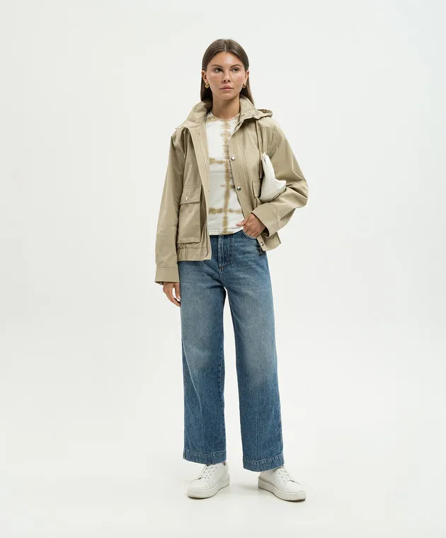 PROENZA SCHOULER BREWER WHITE TEE WITH TIEDYE EFFECT