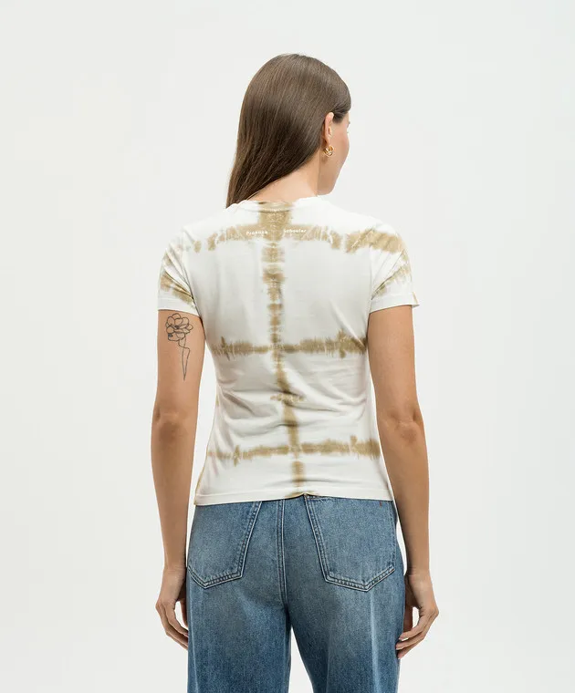 PROENZA SCHOULER BREWER WHITE TEE WITH TIEDYE EFFECT