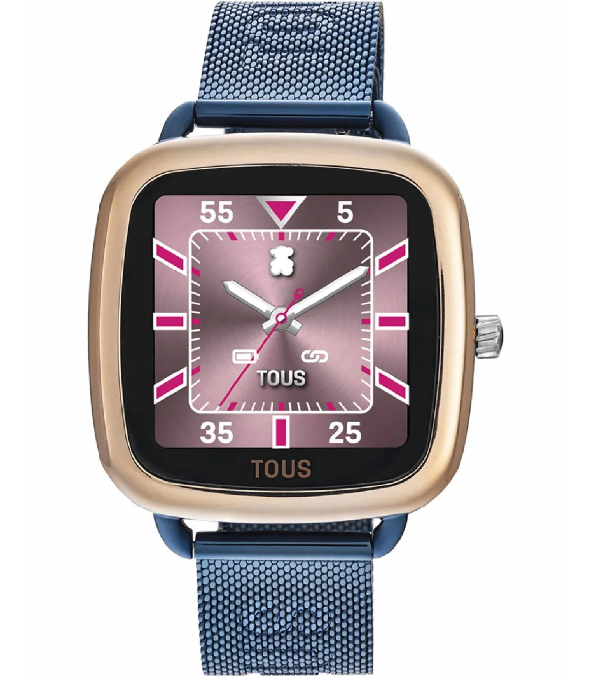 RELOJ TOUS SMARTWATCH DCONNECT UNISEX ACERO IP ROSA Y BRAZALETE DE ACERO IP AZUL  300358086