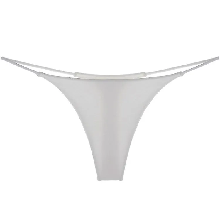 Ropa interior sexy sin costuras cintura baja tanga de mujer tanga de color puro transpirable bragas delgadas cómodas (2 piezas, 