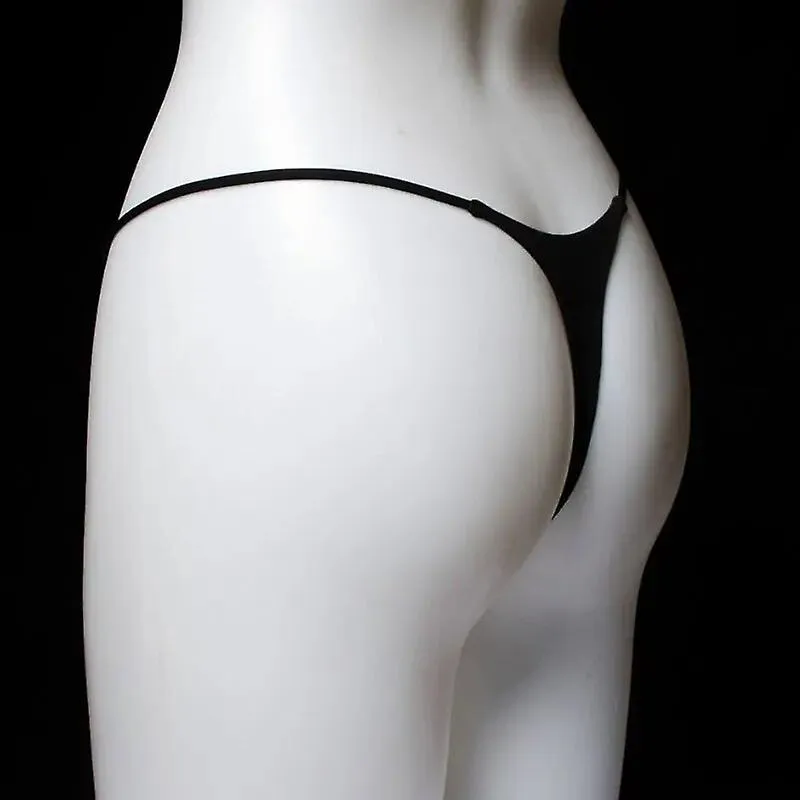 Ropa interior sexy sin costuras cintura baja tanga de mujer tanga de color puro transpirable bragas delgadas cómodas (2 piezas, 