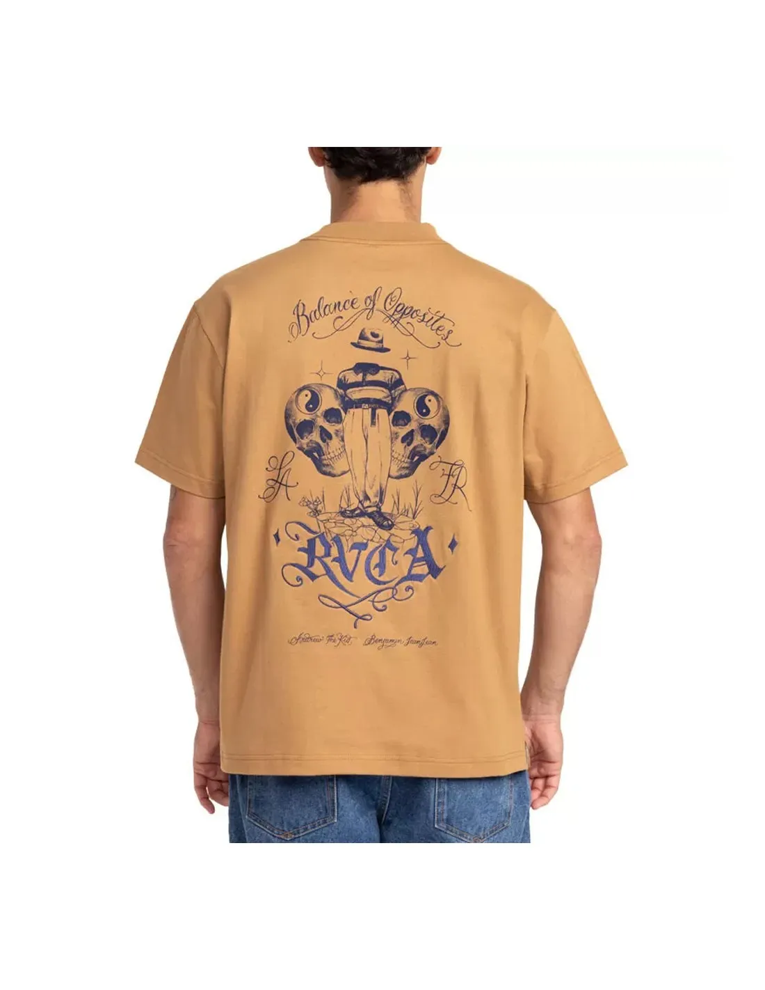 RVCA INVISIBLE MAN SS TEE CAMEL