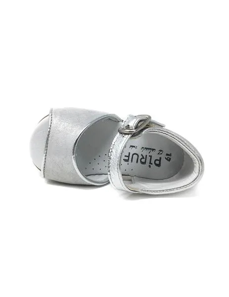 sandalia metalizado plata