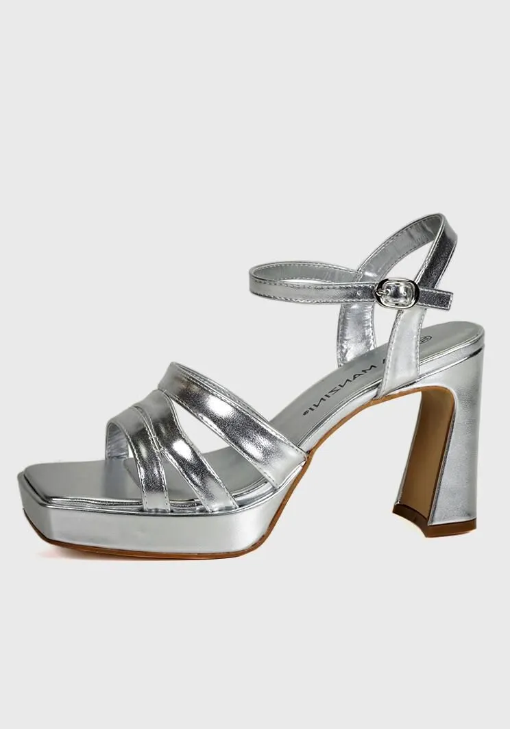 Sandalia Petral Plateado