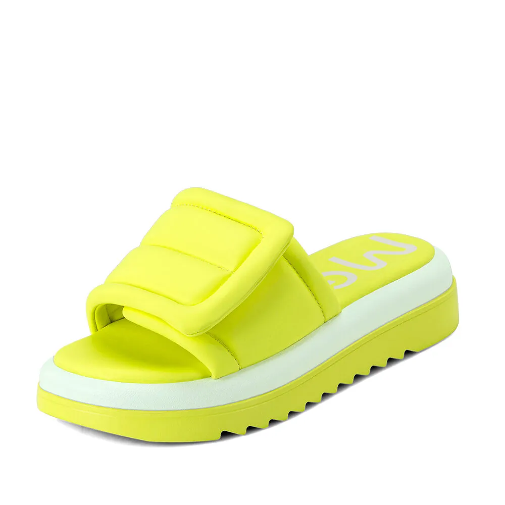 Sandalia Plataforma Amarillo Casual Gh98 Weide