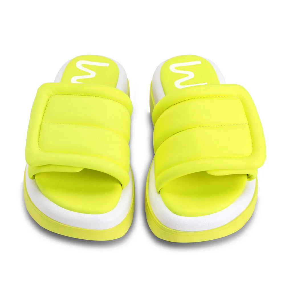 Sandalia Plataforma Amarillo Casual Gh98 Weide