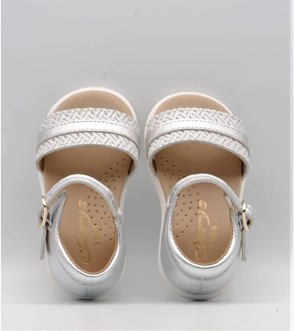 SANDALIAS BEBÉ CLARYS PIEL GALAXY PLATA