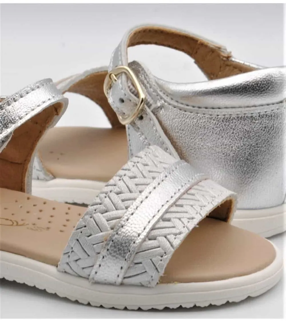 SANDALIAS BEBÉ CLARYS PIEL GALAXY PLATA