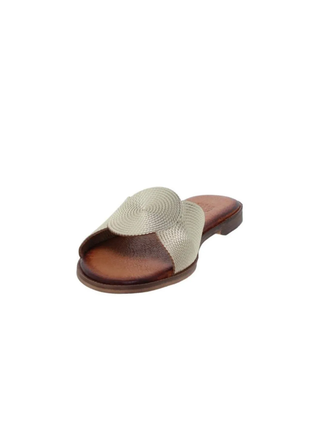 Sandalias Planas Cómodas Piel Oro