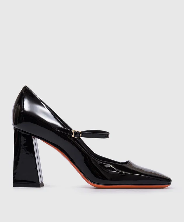 Santoni Black patent leather shoes