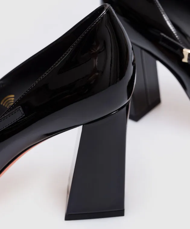 Santoni Black patent leather shoes