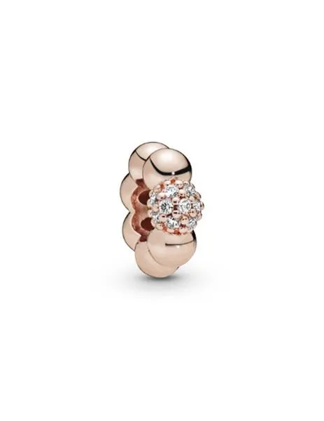 separador pandora cuentas lisas pavé rose