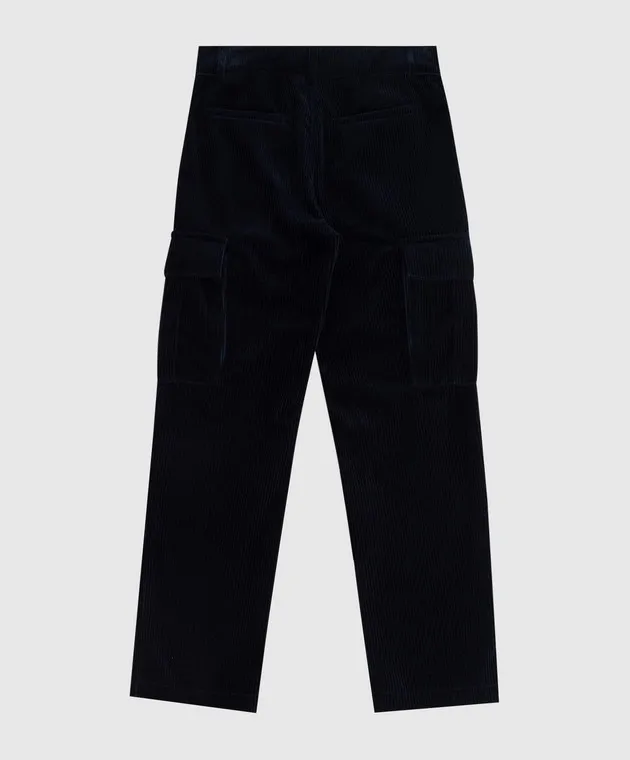 Stefano Ricci Children's corduroy cargo pants