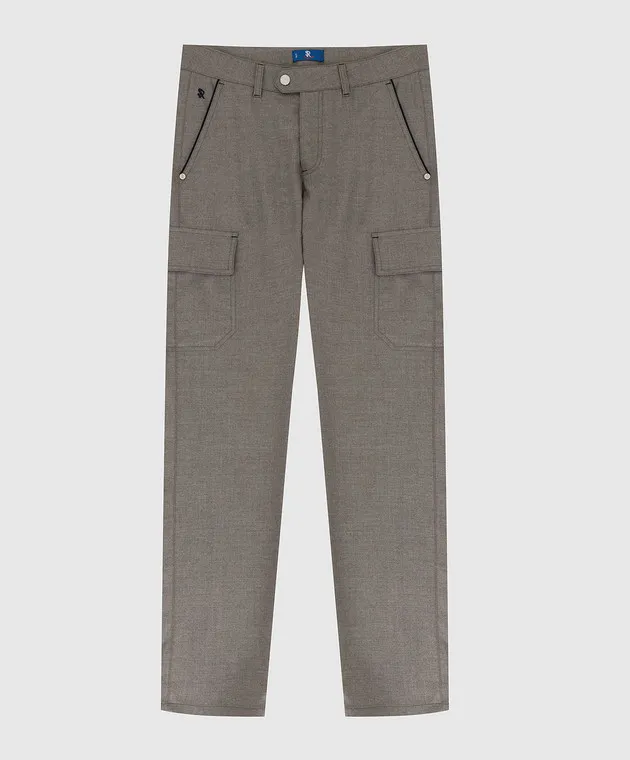 Stefano Ricci Children's wool cargo pants