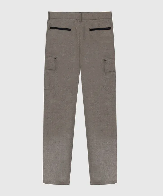 Stefano Ricci Children's wool cargo pants