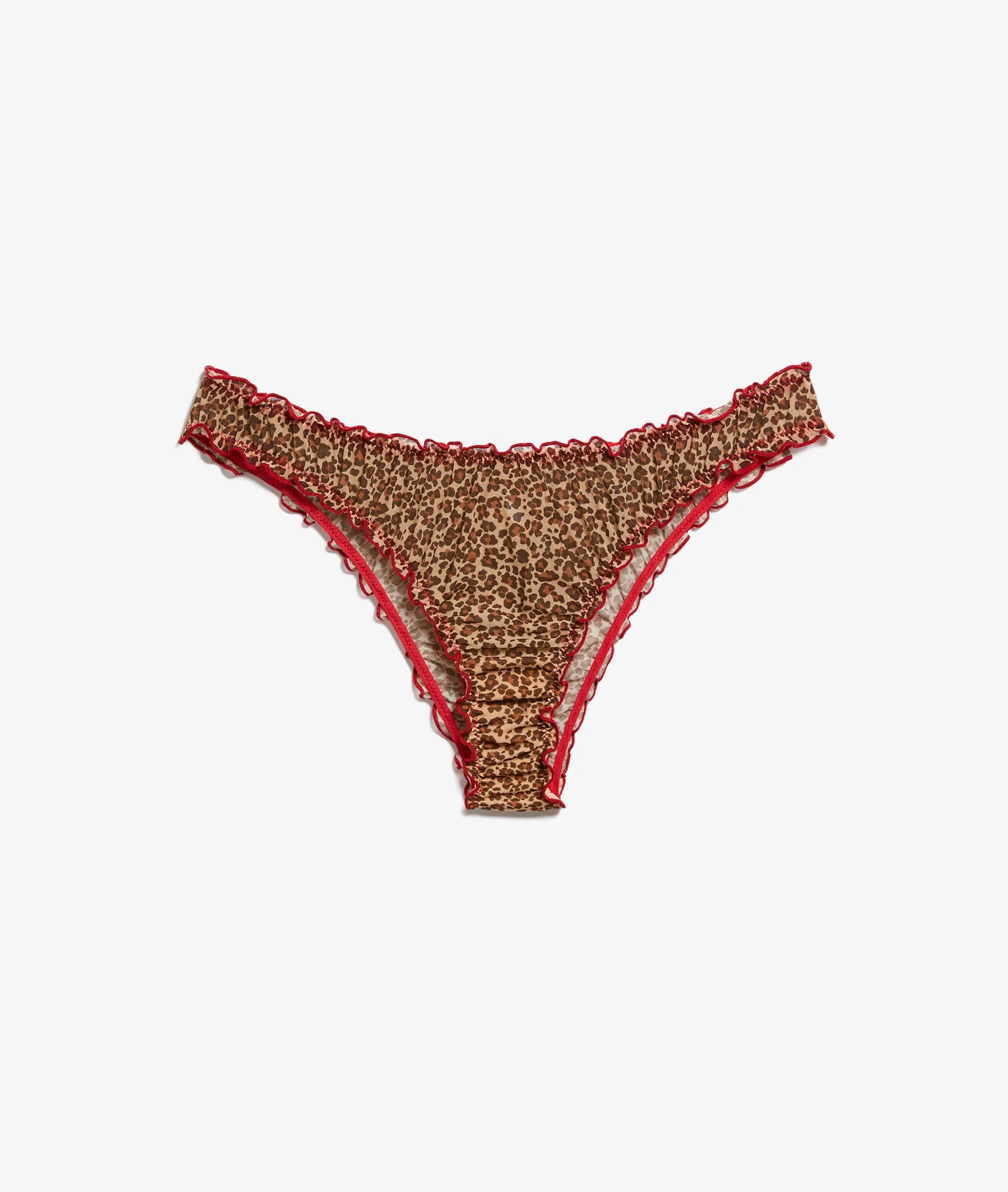 TANGA ALTO DE PIERNA BLOOMER FOLIE IMP FD MARRON  ETAM