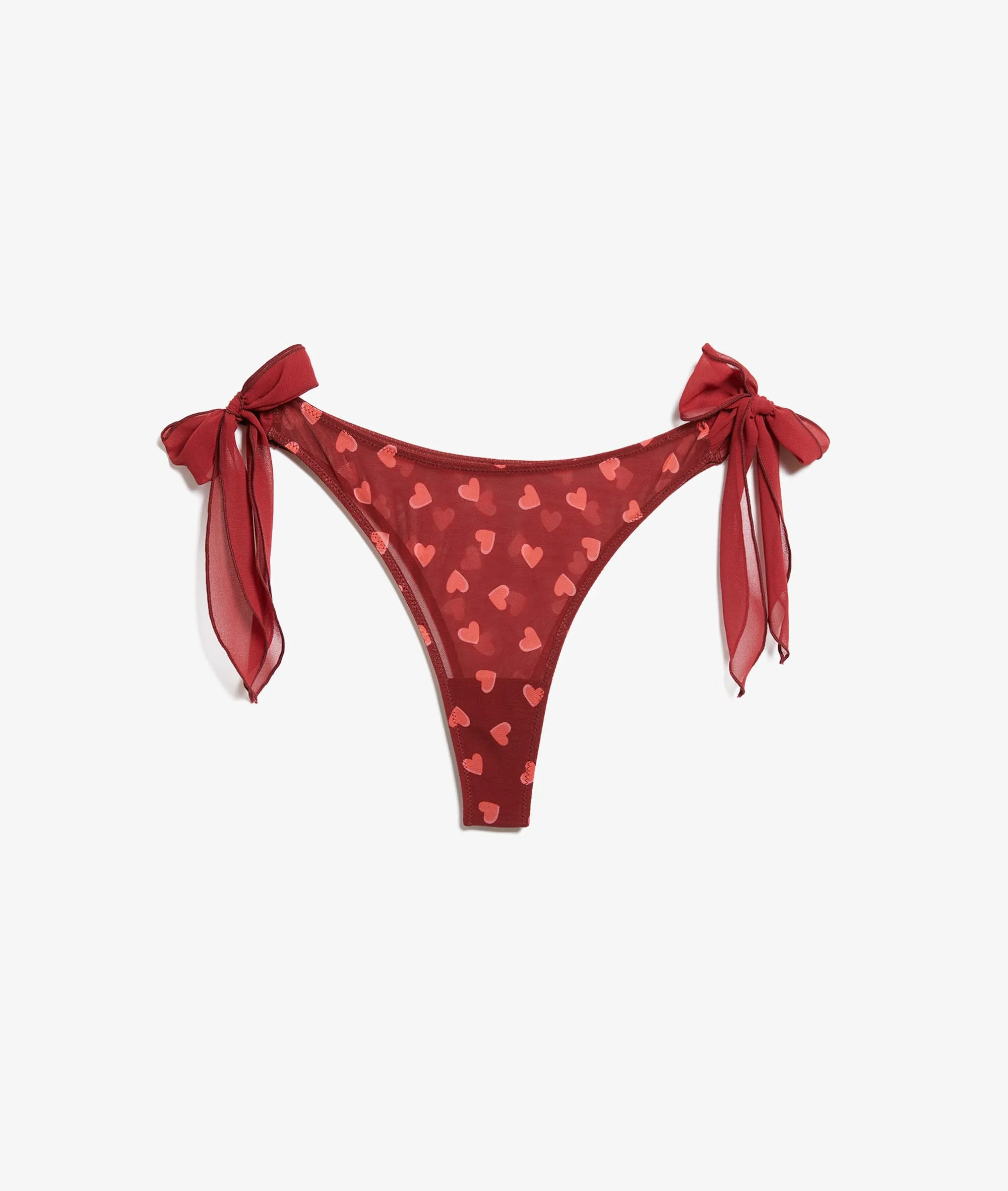 TANGA ALTO DE PIERNA ENCAJE GIGI IMP FOND ROSE  ETAM