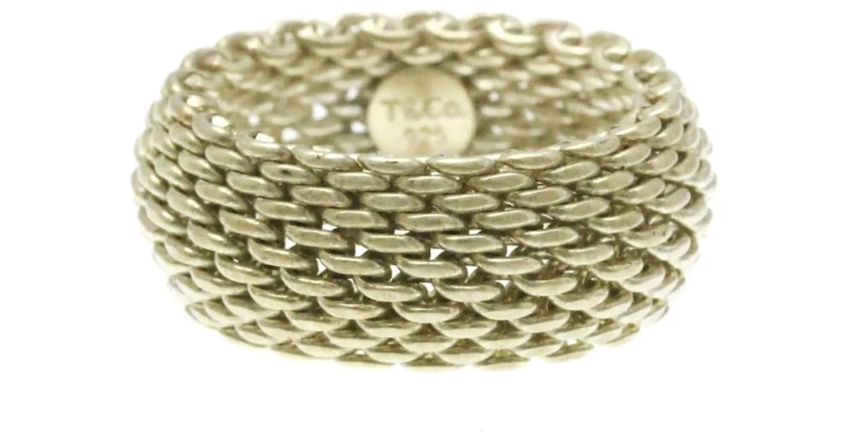 Tiffany & Co Anillo de malla Tiffany Somerset Plata 