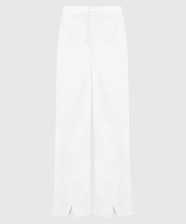 Twinset White flared pants with slits