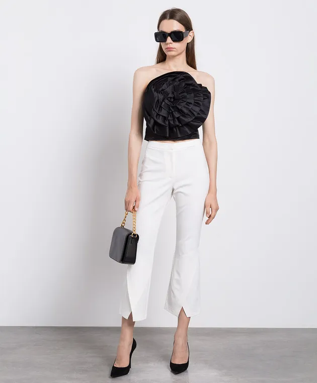 Twinset White flared pants with slits